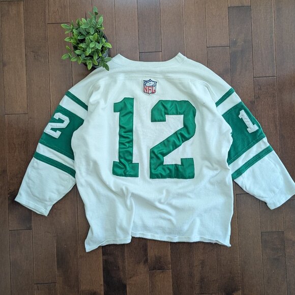 NEW YORK JETS JOE NAMATH VINTAGE CHAMPION SWEATER JERSEY - Picture 2 of 4
